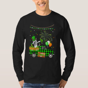Dabbing Husky Dog Kleeblatt St Patrick's Day T-Shirt