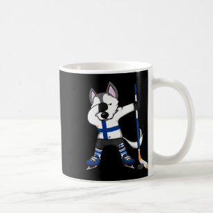 Dabbing Husky Finnland Eishockey-Fans Jersey Win Kaffeetasse