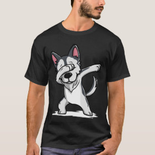 Dabbing Husky Funny T-Shirt