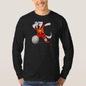 Dabbing Husky Macedonia Volleyball Fans Macedonia T-Shirt (Vorderseite)