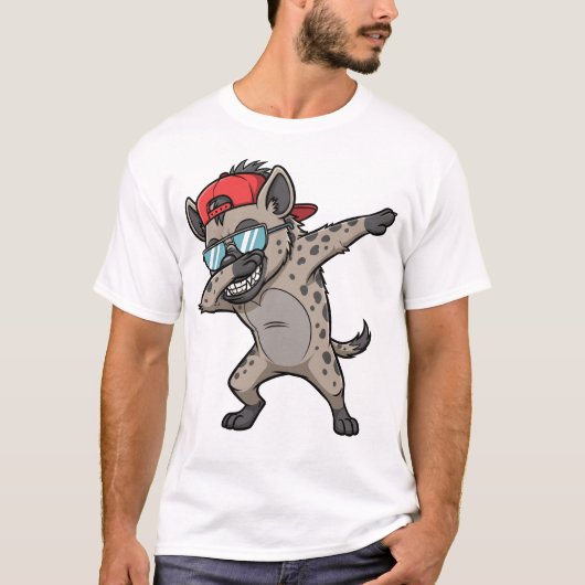 Dabbing Hyena Funny Cute Dab Dance T-Shirt (Vorderseite)