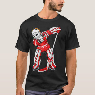 Dabbing Ice Hockey Player Fun Boys Girls Kinder ab T-Shirt
