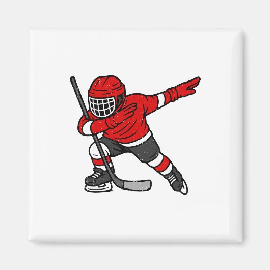 Dabbing Ice Hockey Player Sports Athlete Dab Dance Magnet (Vorne)