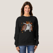 Dabbing Jack Russell Thanksgiving Day Dog Pilgrim  Sweatshirt (Vorne ganz)