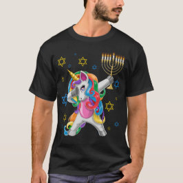 Dabbing Jewnicorn Jüdisches Unicorn Hanukkah T-Shirt