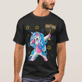 Dabbing Jewnicorn Jüdisches Unicorn Hanukkah T-Shirt