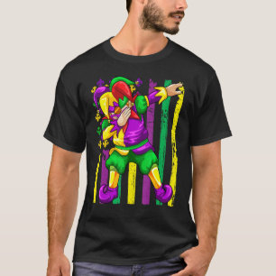 Dabbing Joker Mardi Gras Funny Funny Carnival Dab T-Shirt