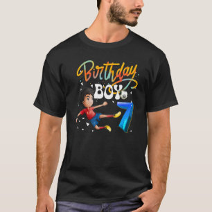 Dabbing Junge 7 Jahre alter Fußball Spieler 7. Geb T-Shirt