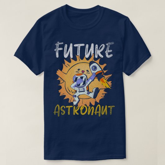 Dabbing Junior Astronaut Science Rocket Future Ast T-Shirt (Design vorne)