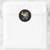 Dabbing Kacke Cool Friendly Funny Kackend Geschenk Runder Aufkleber (Tasche)