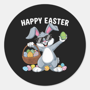 Dabbing Kaninchen Happy Oaster Day Eggs Dab Boys B Runder Aufkleber