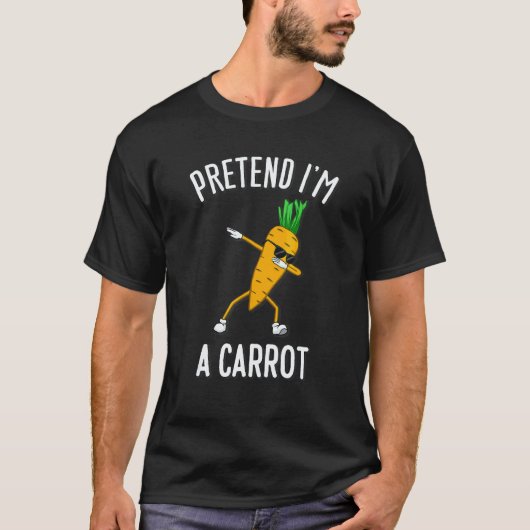Dabbing Karotte Gemüse Botaniker Veganer T-Shirt (Vorderseite)