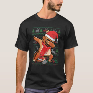 Dabbing-Katze hässlicher Weihnachtspullover lustig T-Shirt
