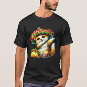 Dabbing Katze Taco Cinco de Mayo Mexikanische Fies T-Shirt