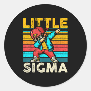 Dabbing Kids Boys Little Sigma Funny Teen Gen Alph Runder Aufkleber
