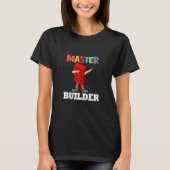 Dabbing Kids Master Builder Building Bricks Block T-Shirt (Vorderseite)
