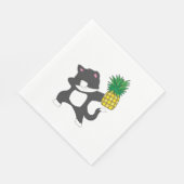 Dabbing Kitty Cat Ananas Aloha Beach Hawaiian Serviette (Ecke)