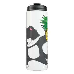 Dabbing Kitty Katze Ananas Aloha Strand Hawaiian Thermosbecher