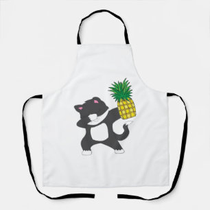 Dabbing Kitty Katze Ananas Aloha Strand Hawaiianis Schürze