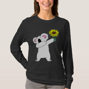 Dabbing Koala Bär Sonnenblumen Autismus Bewusstsei T-Shirt