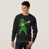 Dabbing Kobold Gesichtsmaske St. Patrick's Day Jun Sweatshirt (Vorne ganz)