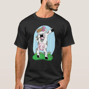 Dabbing Kuh Girly Dab Tanzen Calf Farm Animal Lov T-Shirt