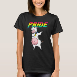 Dabbing Kuh Lesbisch Bisexuell Schwul Lgbt Stolz T-Shirt