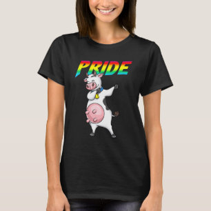 Dabbing Kuh Lesbisch Bisexuelle Schwulenschwule Pr T-Shirt
