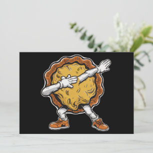 Dabbing Kürbiskuchen Thanksgiving Day  Feiertagskarte
