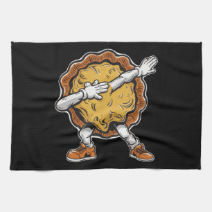 Dabbing Kürbiskuchen Thanksgiving Day  Geschirrtuch
