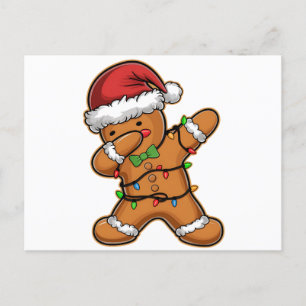Dabbing Lebkuchenbaum Licht Weihnachten Postkarte