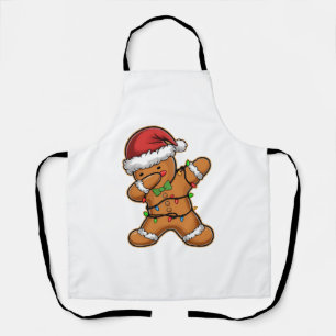 Dabbing Lebkuchenbaum Licht Weihnachten Schürze