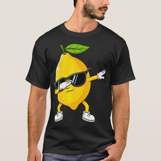 Dabbing Lemon Fruit With Sunglasses Lemon T-Shirt (Vorderseite)