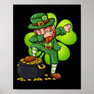 Dabbing Leprechaun am Tag des Hl. Patrick Poster