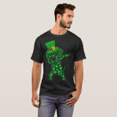 Dabbing Leprechaun Beagle Dog Shamrocks Saint Patr T-Shirt (Vorne ganz)