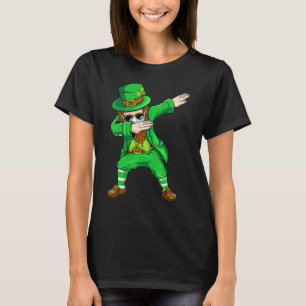 Dabbing Leprechaun Face Maske St Patrick's Day Boy T-Shirt