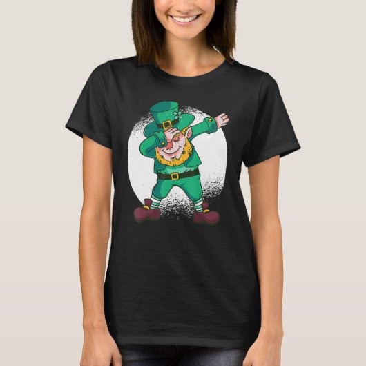 Dabbing Leprechaun Funny Dancing Leprechaun St Pat T-Shirt (Vorderseite)