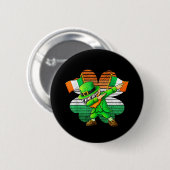 Dabbing Leprechaun für Kinder Jungen Männer Jugend Button (Vorne & Hinten)