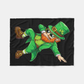 Dabbing Leprechaun Gezwitscher Männer Kinder Junge Fleecedecke (Vorderseite (Horizontal))