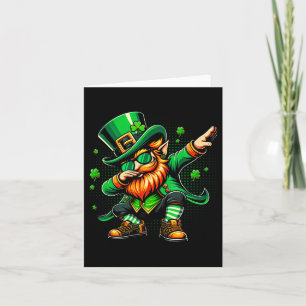 Dabbing Leprechaun Gezwitscher Männer Kinder Junge Karte