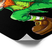 Dabbing Leprechaun Gezwitscher Männer Kinder Junge Poster (Ecke)
