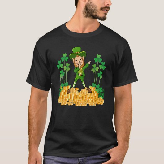 Dabbing Leprechaun Happy St Patricks Day Men Kids T-Shirt (Vorderseite)
