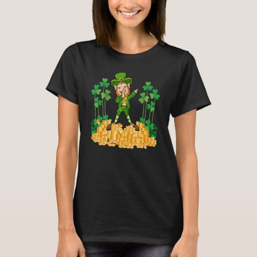Dabbing Leprechaun Happy St Patricks Day Men Kids T-Shirt (Vorderseite)