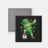 Dabbing Leprechaun Lustiger irischer Junge St. Pat Magnet (Vorderseite/Rückseite)