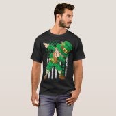 Dabbing Leprechaun Shirt Irish American Flag St (Vorne ganz)
