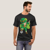Dabbing Leprechaun Soccer St Patricks Day Boys Kin T-Shirt (Vorne ganz)