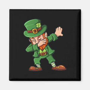 Dabbing Leprechaun St Patrick's Day Dab Boys Girls Magnet