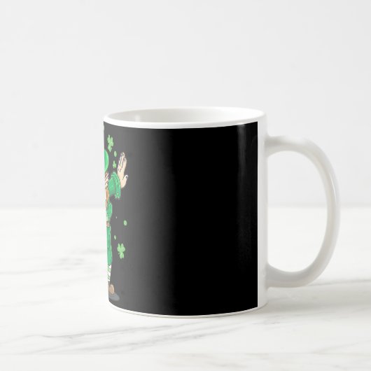 Dabbing Leprechaun St. Patrick's Day Lustiger Iris Kaffeetasse (Rechts)