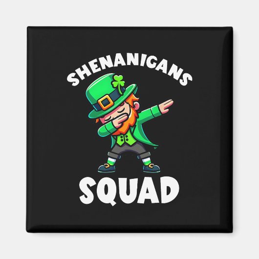 Dabbing Leprechaun St. Patrick's Day Schabernack S Magnet (Vorne)