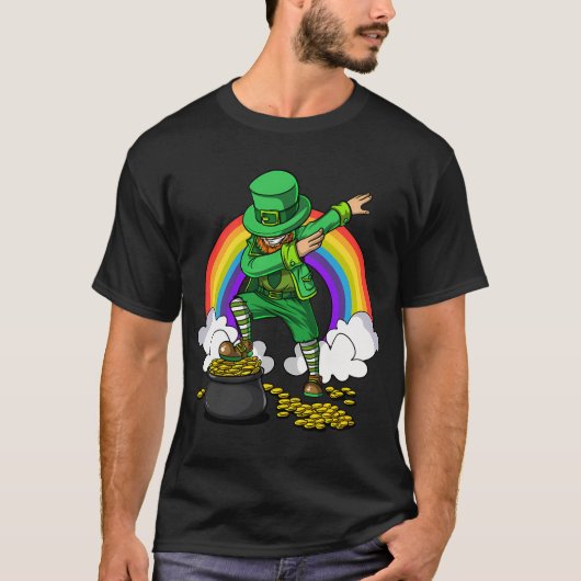 Dabbing Leprechaun T-Shirt (Vorderseite)